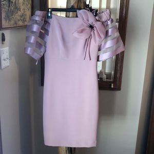 Elegant Pink Off-Shoulder Dress